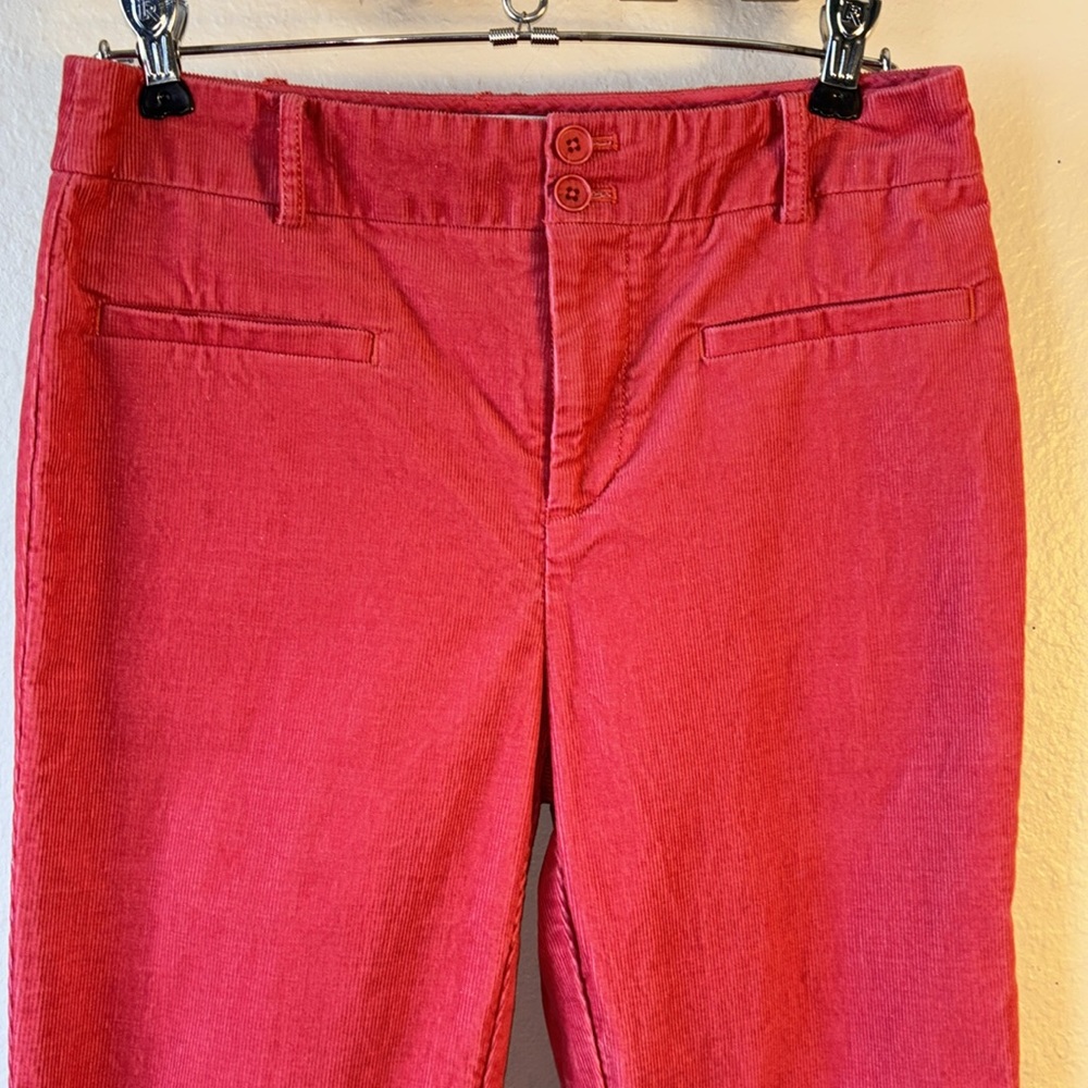 Anthropologie Red Straight Leg Pants